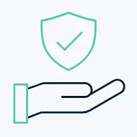 hand with shield icon