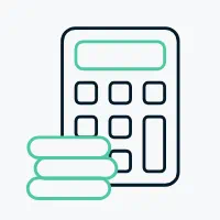 calculator & coins icon